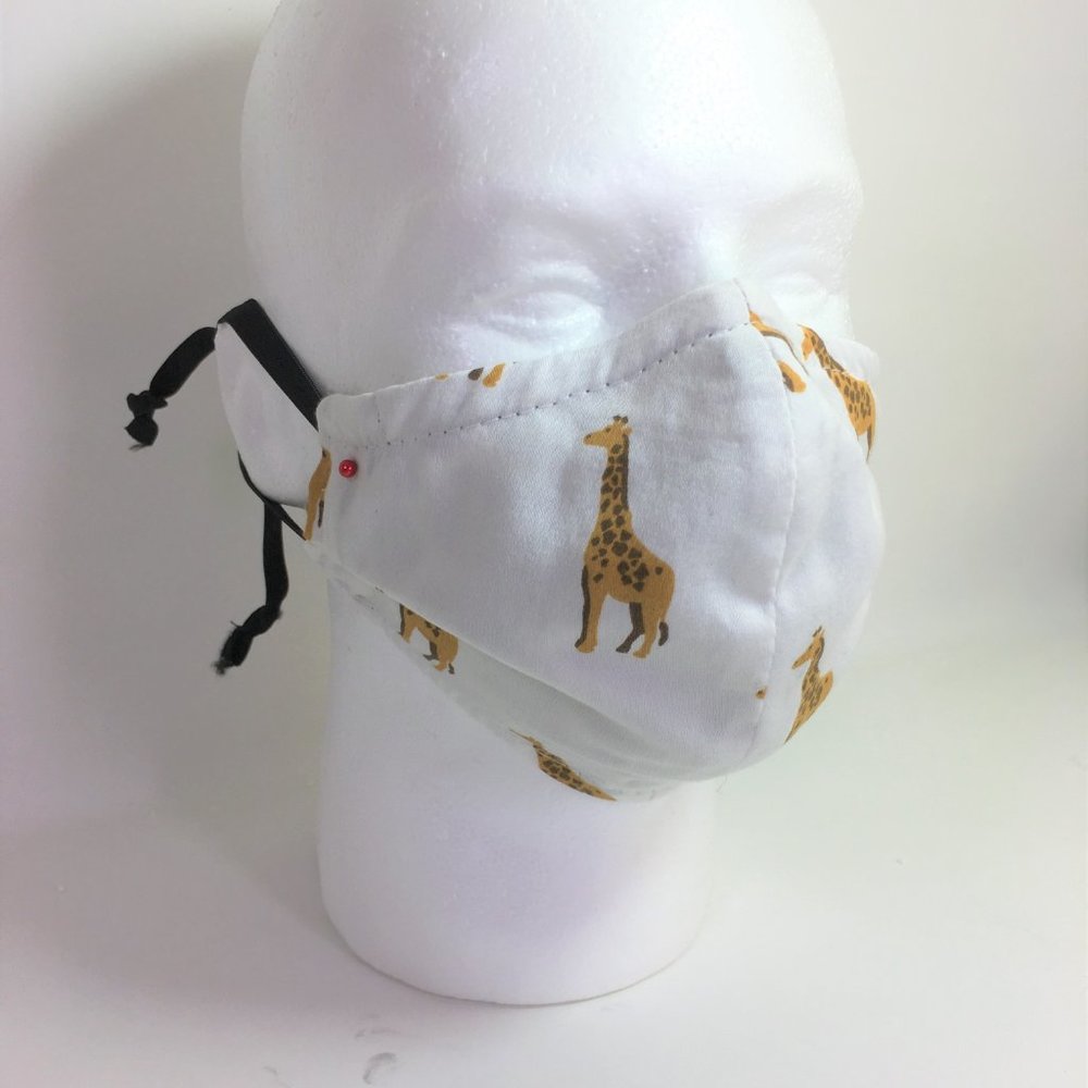 Witty Giraffe Face Mask NEW Reversible - Picture 8 of 8
